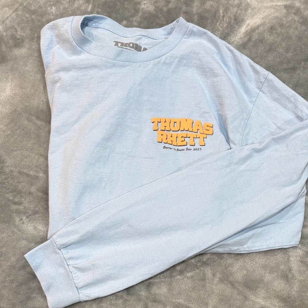 Thomas Rhett Light Blue Long Sleeve Better in Boots 2025 Tour